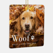 inweefsel | Foto's van je hond en een pootprint Keramisch Ornament (Rechts)