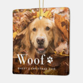 inweefsel | Foto's van je hond en een pootprint Keramisch Ornament (Links)