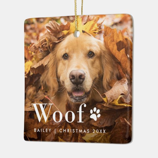 inweefsel | Foto's van je hond en een pootprint Keramisch Ornament (Links)