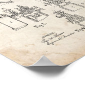 Inwendig pakket verbrandingsmotor - Oude look Poster (Hoek)