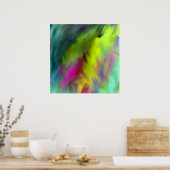 Inwendige Ab44 levendige abstracte kunst Poster (Keuken)
