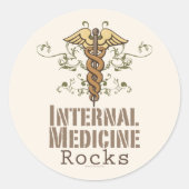 Inwendige geneeskunde Rocks Caduceus Stickers (Voorkant)