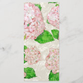 Inwendige menu Roze hydrangea Floral Formele kant (Achterkant)