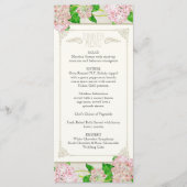 Inwendige menu Roze hydrangea Floral Formele kant (Voorkant)
