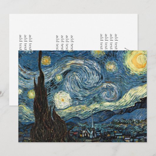 Inwendige menukaart, startnacht menu (Voorkant / Achterkant)