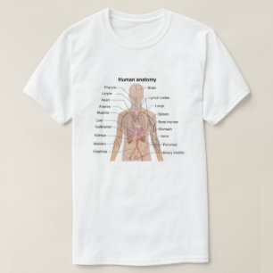 Inwendige organen Anatomiegrafiek menselijk lichaa T-shirt