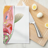 Inwendige organen Vector Kunstdiagram Anatomie Theedoek (Quarter Fold)
