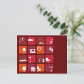 Inwendige pictogrammen set briefkaart (Staand voorkant)