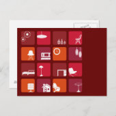 Inwendige pictogrammen set briefkaart (Voorkant / Achterkant)