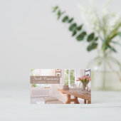 Inwendige schoonmaakdienst visitekaartje (Staand voorkant)