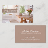 Inwendige schoonmaakdienst visitekaartje (Voorkant / Achterkant)