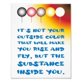 Inwendige substantie van een externe kleur foto afdruk