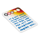 Inwendige substantie van een externe kleur magneet (Rechterzijde)