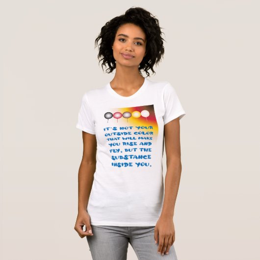 Inwendige substantie van een externe kleur t-shirt (Voorkant volledig)