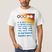 Inwendige substantie van een externe kleur t-shirt (Voorkant)