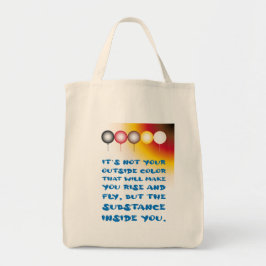 Inwendige substantie van een externe kleur tote bag