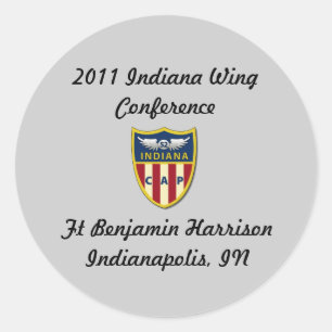 INWG Patch — Transparant, 2011 Indiana Wing Co... Ronde Sticker