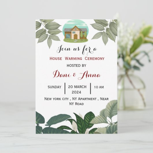 inwijding kaart (Staand voorkant)