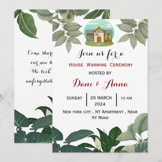 inwijding kaart (Voorkant / Achterkant)