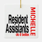 Inwonende assistenten doen het beter OP MAAT Keramisch Ornament (Achterkant)