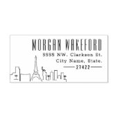 inwoner van Las Vegas | Moderne Deco Skyline Zelfinktende Stempel (Design)