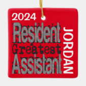 Inwoners assistent-assistent-generaal CUSTOM Keramisch Ornament (Voorkant)