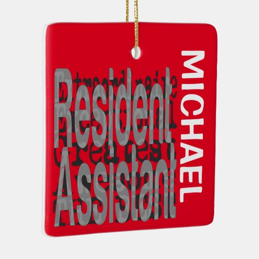 Inwoners assistent-assistent-generaal CUSTOM Keramisch Ornament (Rechts)