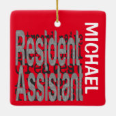 Inwoners assistent-assistent-generaal CUSTOM Keramisch Ornament (Achterkant)