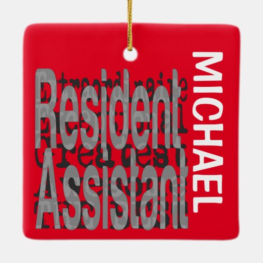 Inwoners assistent-assistent-generaal CUSTOM Keramisch Ornament (Achterkant)