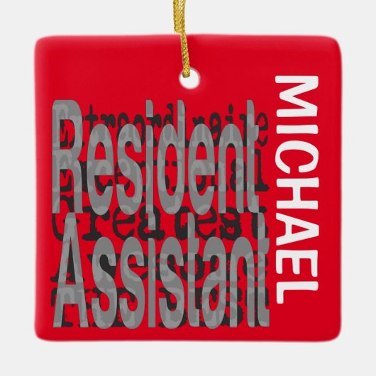 Inwoners assistent-assistent-generaal CUSTOM Keramisch Ornament (Voorkant)