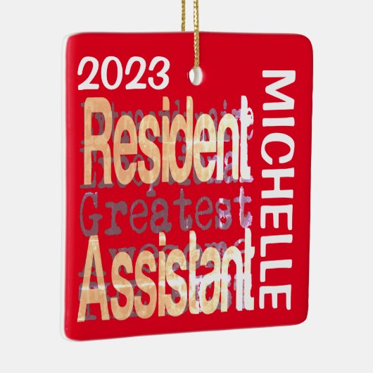 Inwoners assistent-assistent-generaal CUSTOM Keramisch Ornament (Rechts)