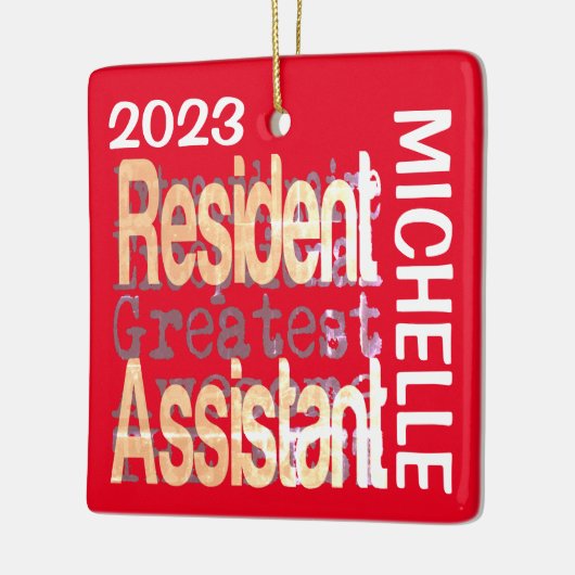 Inwoners assistent-assistent-generaal CUSTOM Keramisch Ornament (Links)