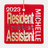 Inwoners assistent-assistent-generaal CUSTOM Keramisch Ornament (Achterkant)