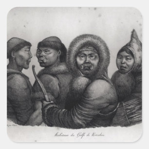 Inwoners van de Golf van Kotzebue Vierkante Sticker