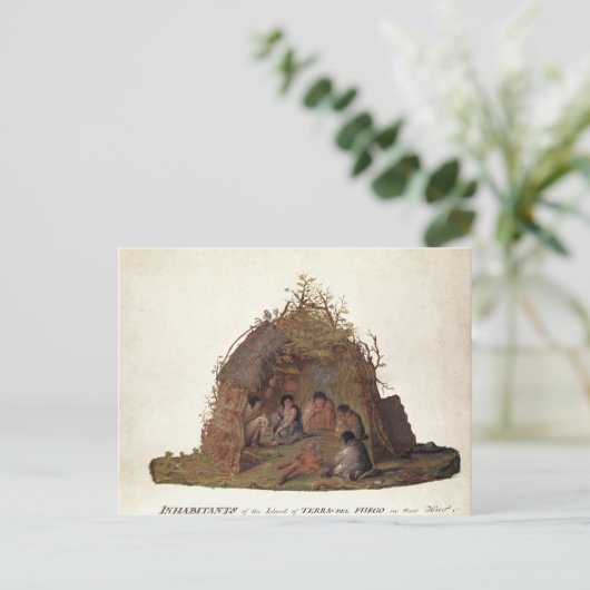 Inwoners van het eiland Terra del Fuego Briefkaart (Staand voorkant)