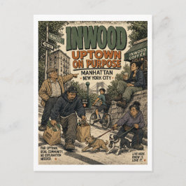 Inwood Manhattan New York City Bovenstad Trouw Briefkaart