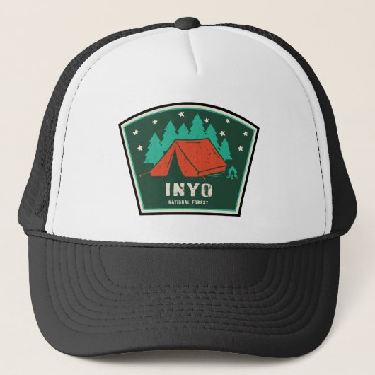 Inyo National Forest Camping Trucker Pet (Voorkant)