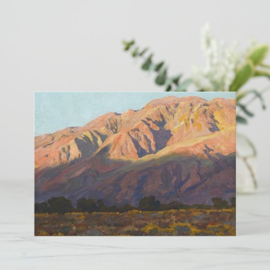 Inyo Range at Sunset, Lone Pine by Maynard Dixon Bedankkaart (Staand voorkant)