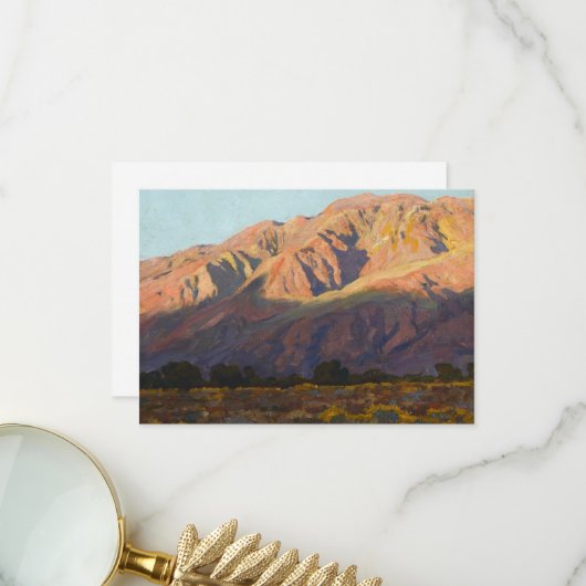 Inyo Range at Sunset, Lone Pine by Maynard Dixon Bedankkaart (Voorkant / Achterkant in situ)