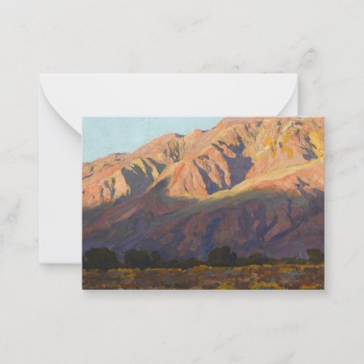 Inyo Range at Sunset, Lone Pine by Maynard Dixon Notitiekaartje (Voorkant)
