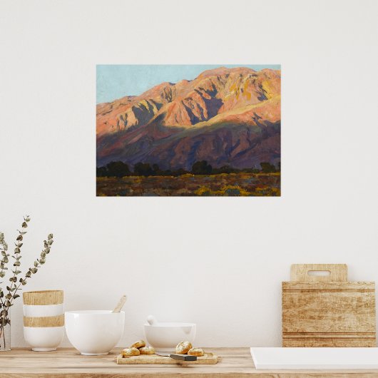 Inyo Range at Sunset, Lone Pine by Maynard Dixon Poster (Keuken)