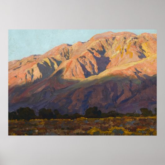 Inyo Range at Sunset, Lone Pine by Maynard Dixon Poster (Voorkant)