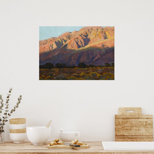 Inyo Range at Sunset, Lone Pine by Maynard Dixon Poster (Keuken)