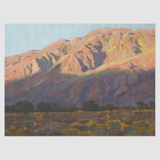 Inyo Range at Sunset, Lone Pine by Maynard Dixon Tissuepapier (Voorkant)