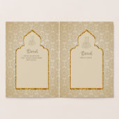 INZAKE EEN REAL Gold Foil Islamic Wedding Invitati Folie Kaarten (Binnen)