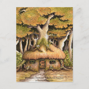 Inzamelbaar briefkaart "Enchanted Treehouse"