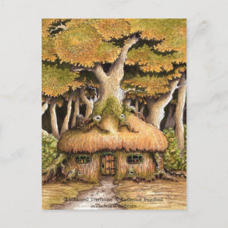 Inzamelbaar briefkaart "Enchanted Treehouse"