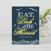 Inzendingen van marinesblauwe en gele nautische br kaart (Staand voorkant)