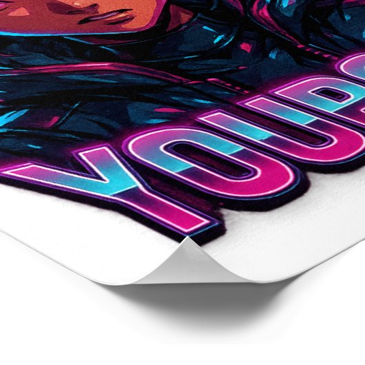 Inzetten op jezelf Cyberpunk Anime PNG – Transpara Poster (Hoek)