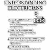 Inzicht in elektriciens sticker (Voorkant)